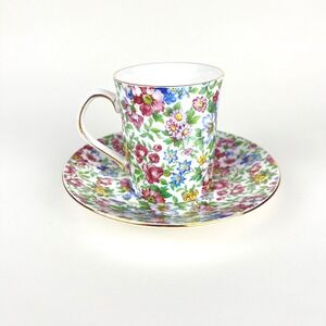 Elizabethan Fine Bone China Teacup and Saucer Floral Made in England